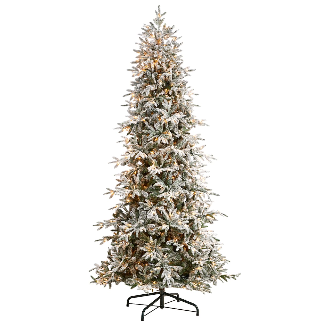 9.5ft. Pre-Lit Flocked Manchester Spruce Artificial Christmas Tree, 650 Lights